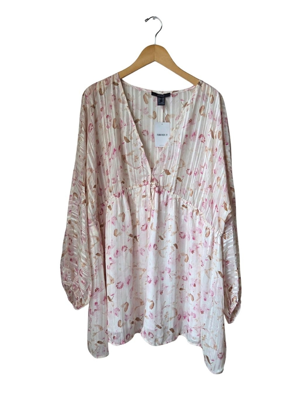 Forever 21 Size XL Satin Paisley Plunging V-Neck Mini Dress